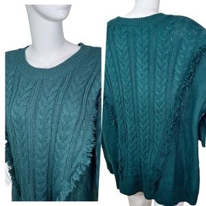 Lane Bryant 26/28 Preppy Rich Green Sweater